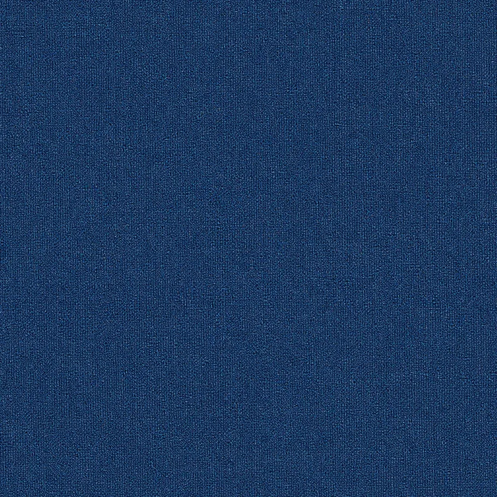 Indigo linen fabric with dense navy crosswoven fibers and subtle pale-blue threads.